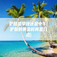 护肤是早晚还是中午(护肤的黄金时间是几点)