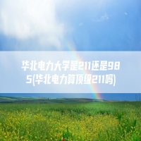 华北电力大学是211还是985(华北电力算顶级211吗)