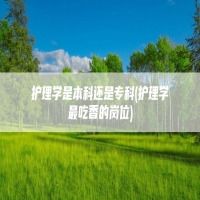 护理学是本科还是专科(护理学最吃香的岗位)