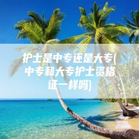 护士是中专还是大专(中专和大专护士资格证一样吗)