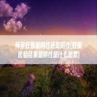 怀孕妊娠是阴性还是阳性(妊娠化验结果是阴性是什么意思)